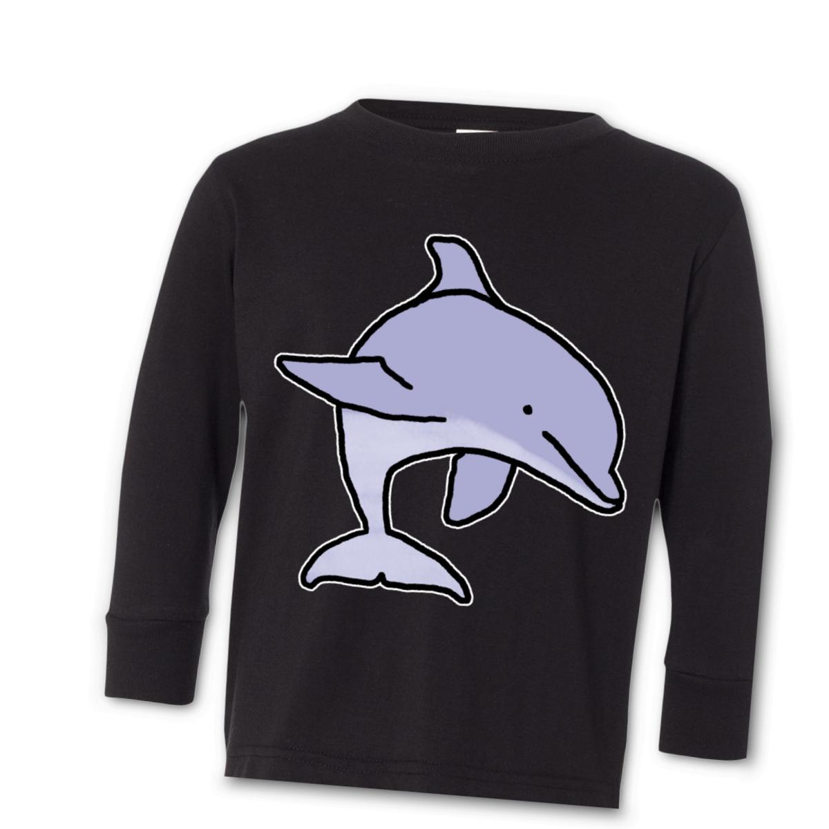 Dolphin Toddler Long Sleeve Tee 56T black