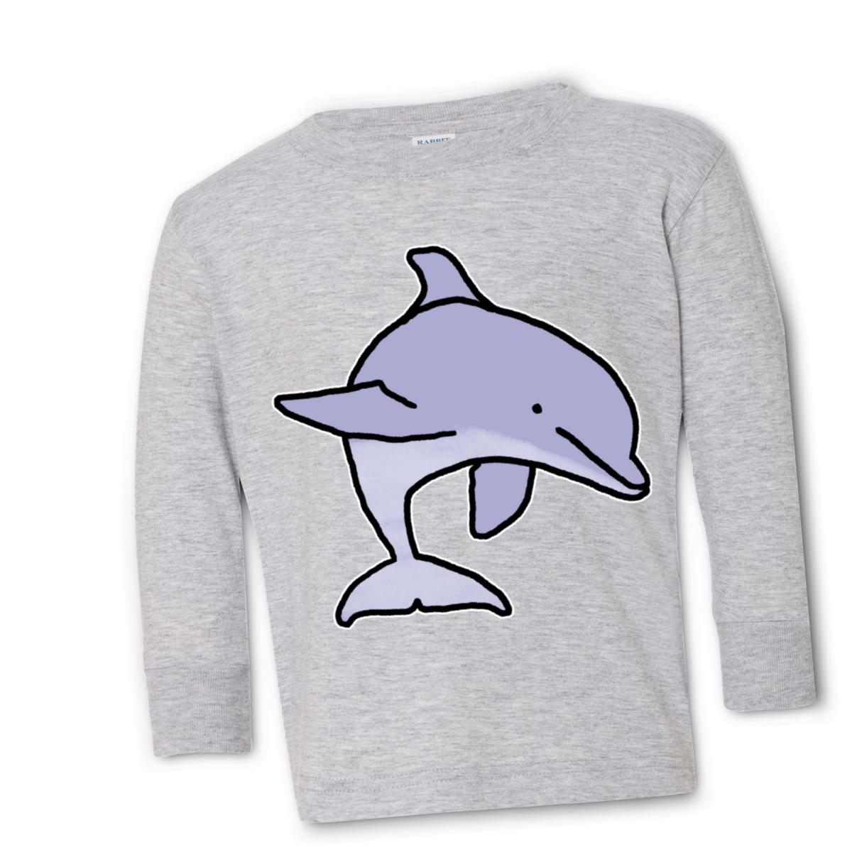 Dolphin Toddler Long Sleeve Tee 2T heather