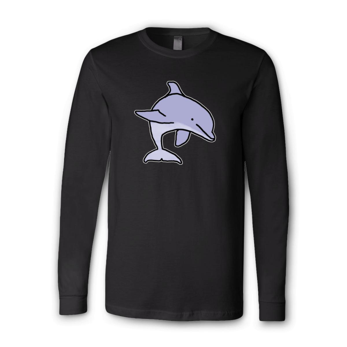 Dolphin Unisex Long Sleeve Tee Large black