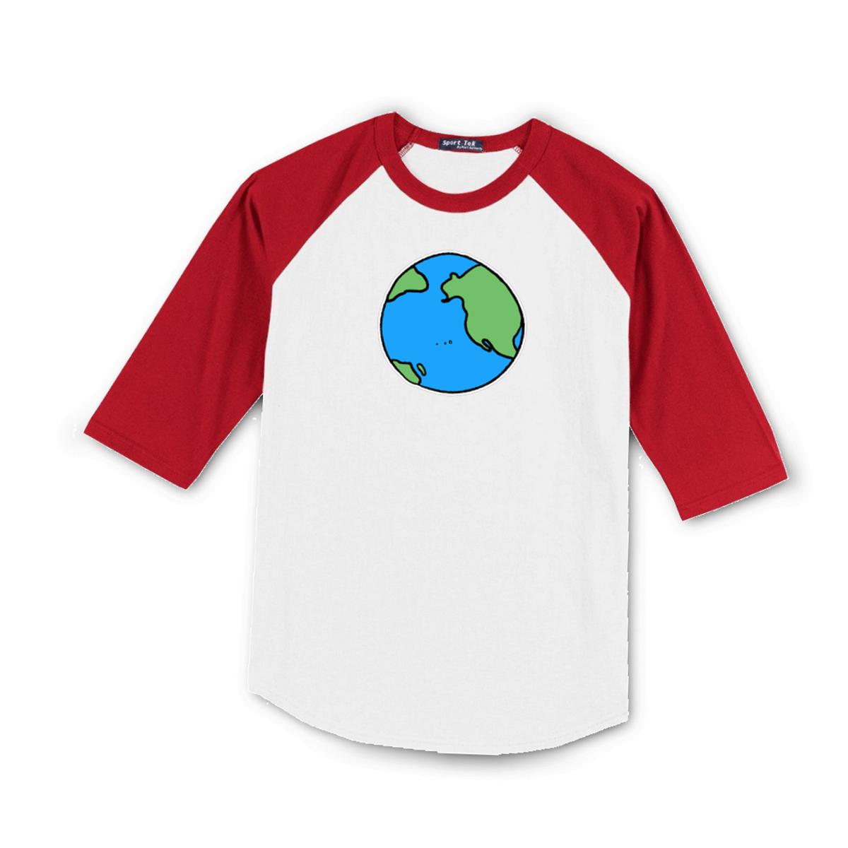 Earth Men's Raglan Tee Double Extra Large white-red