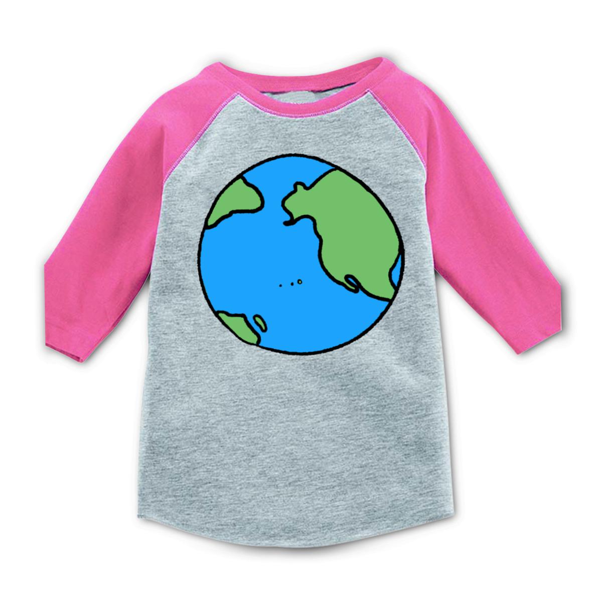 Earth Toddler Raglan Tee 4T heather-pink