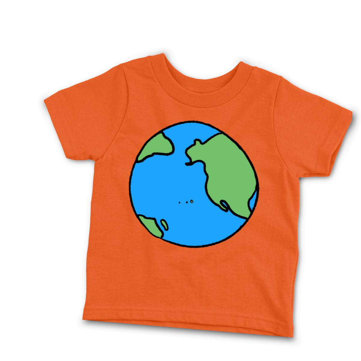 Earth Toddler Tee 2T orange