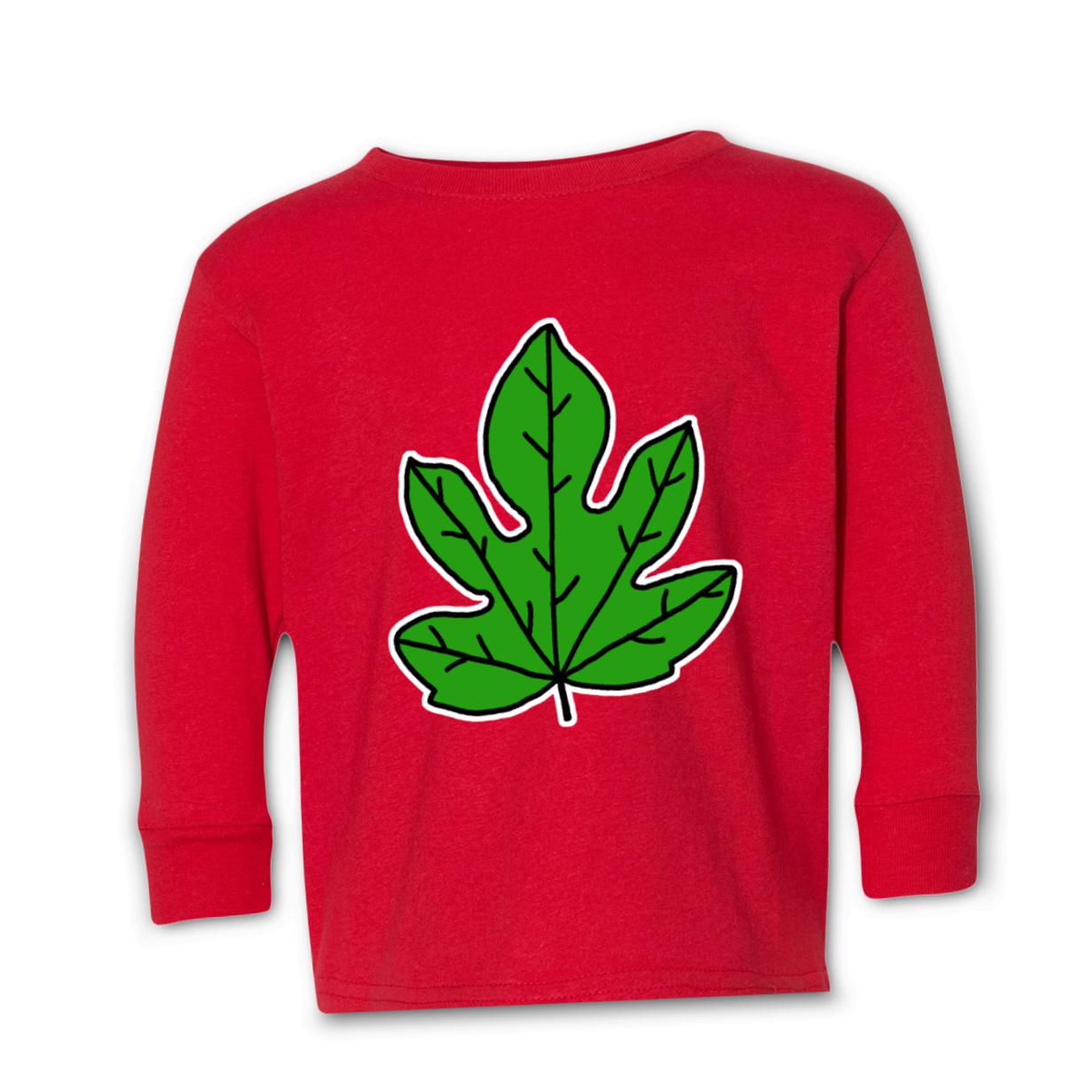 Fig Leaf Kid's Long Sleeve Tee Small red