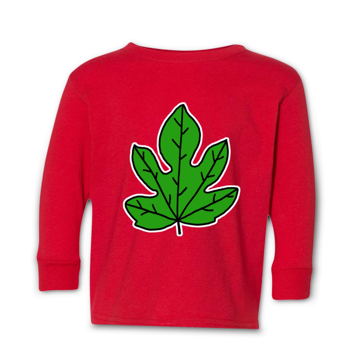 Fig Leaf Toddler Long Sleeve Tee 4T red