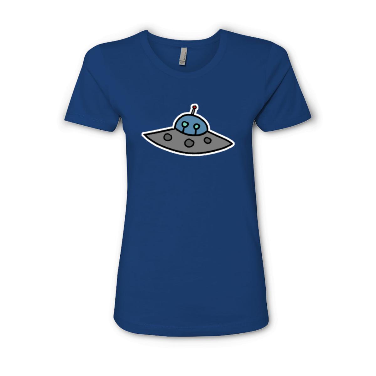 Flying Saucer Ladies' Boyfriend Tee Double Extra Large royal-blue