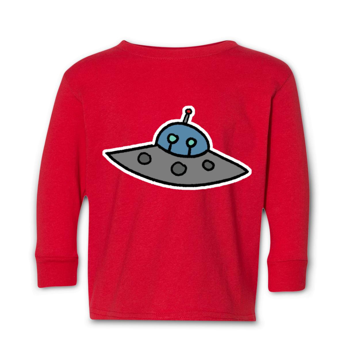 Flying Saucer Toddler Long Sleeve Tee 56T red
