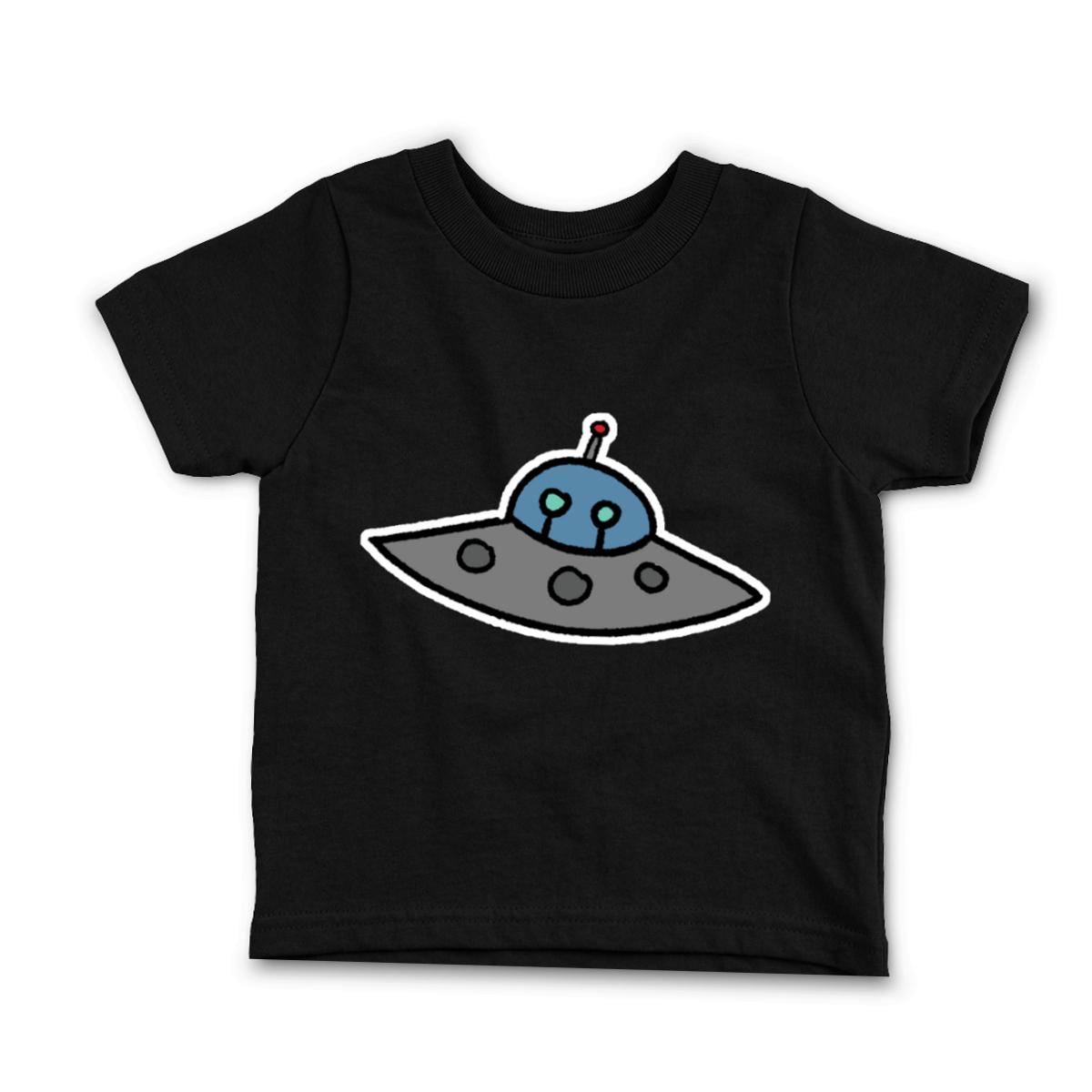 Flying Saucer Toddler Tee 4T black