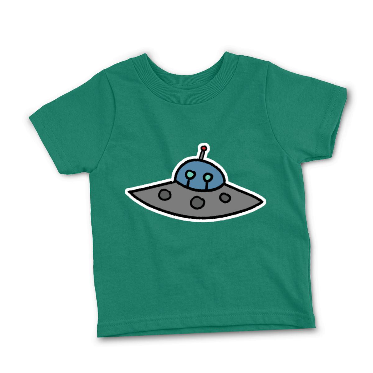 Flying Saucer Toddler Tee 4T kelly