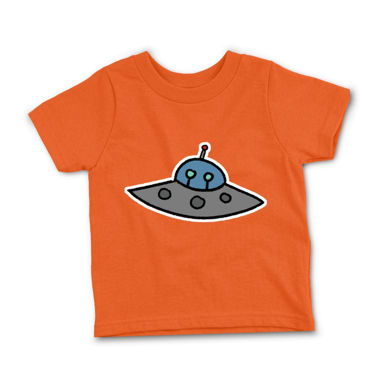 Flying Saucer Toddler Tee 2T orange