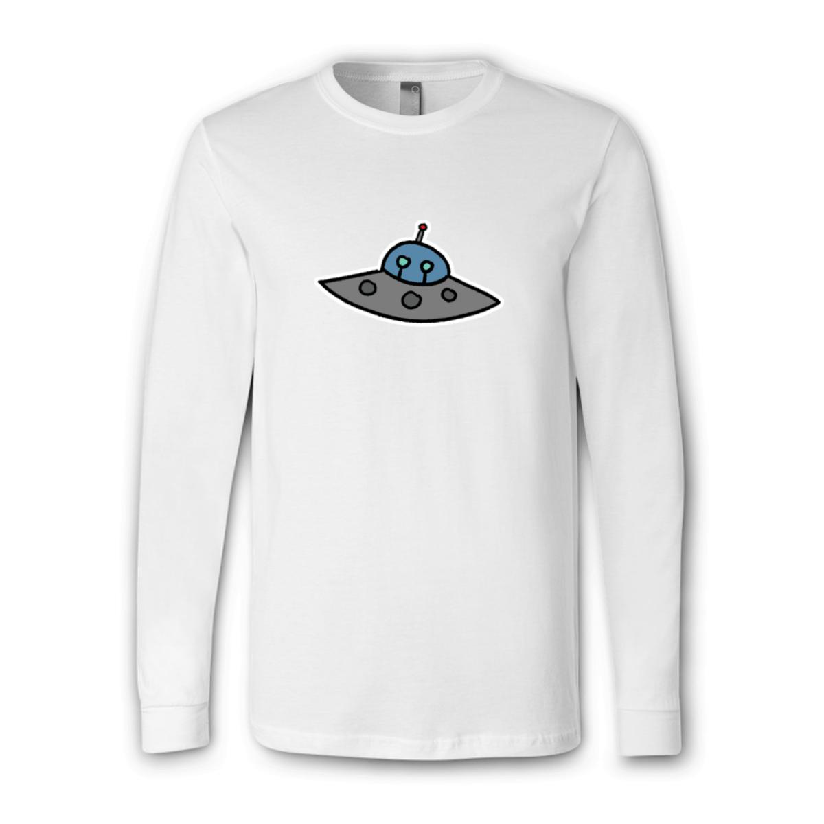 Flying Saucer Unisex Long Sleeve Tee Small white