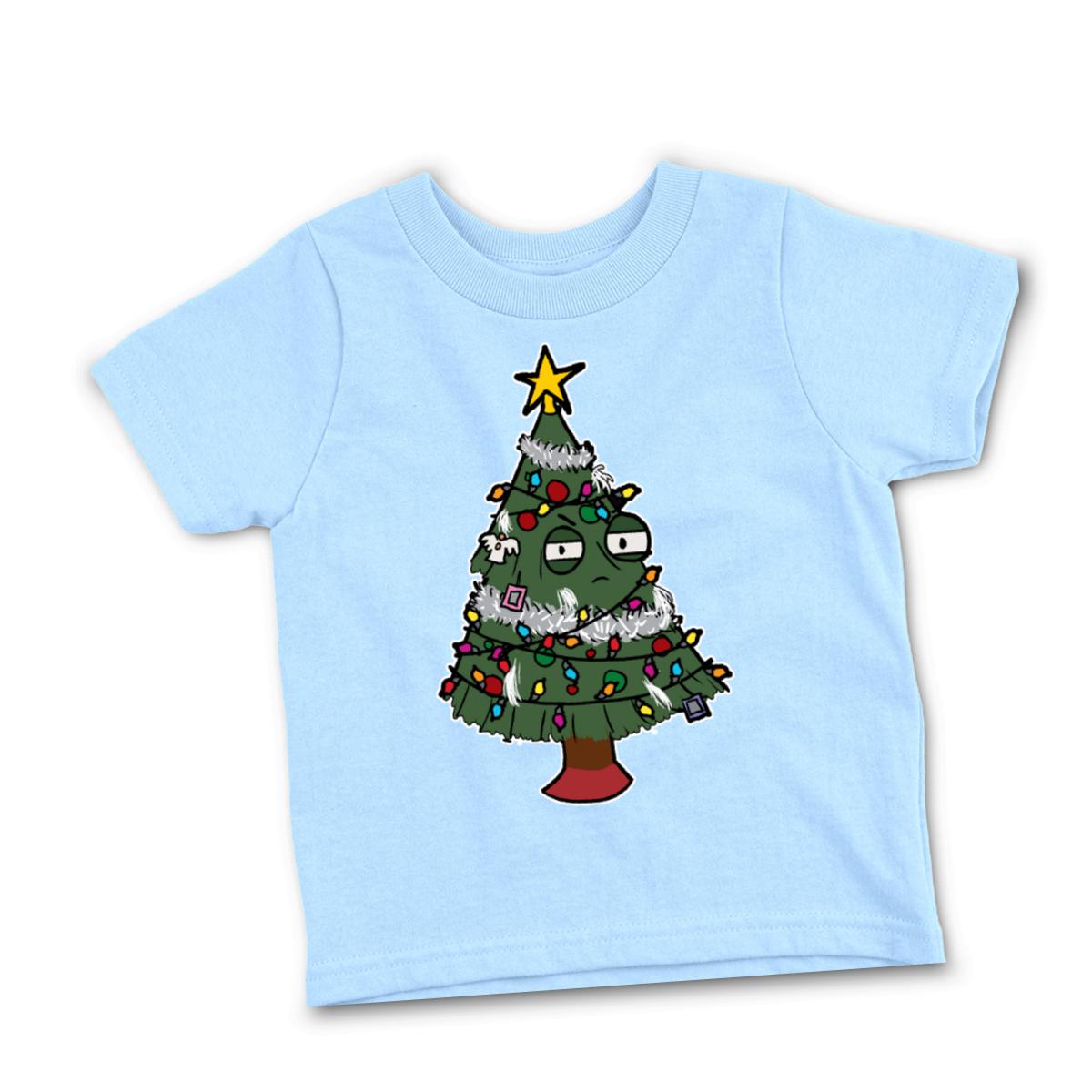 Gaudy Christmas Tree Infant Tee 24M light-blue