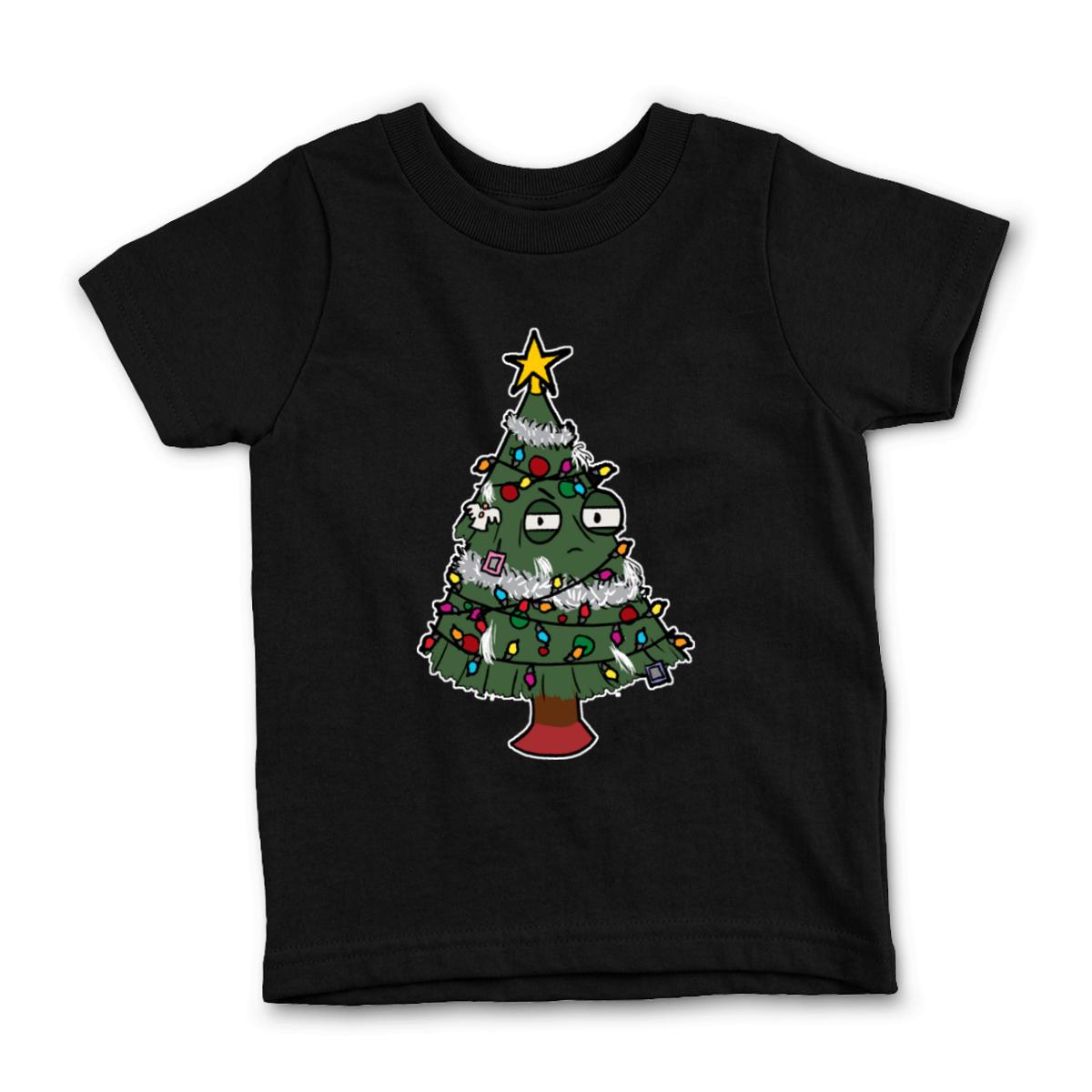 Gaudy Christmas Tree Kid's Tee Small black