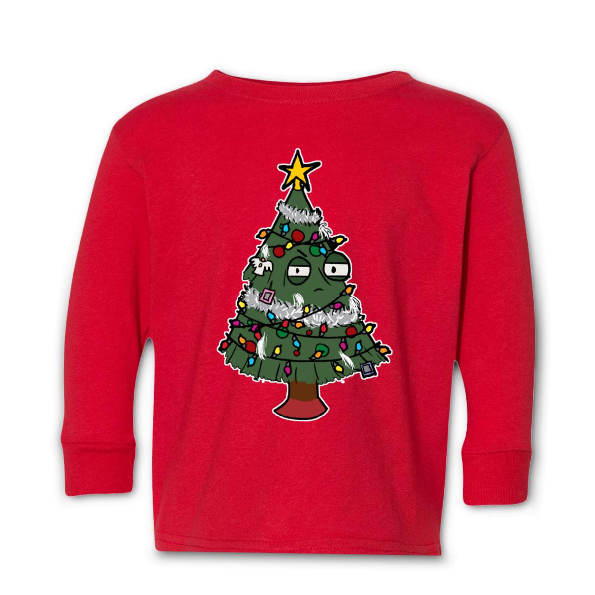 Gaudy Christmas Tree Toddler Long Sleeve Tee 56T red
