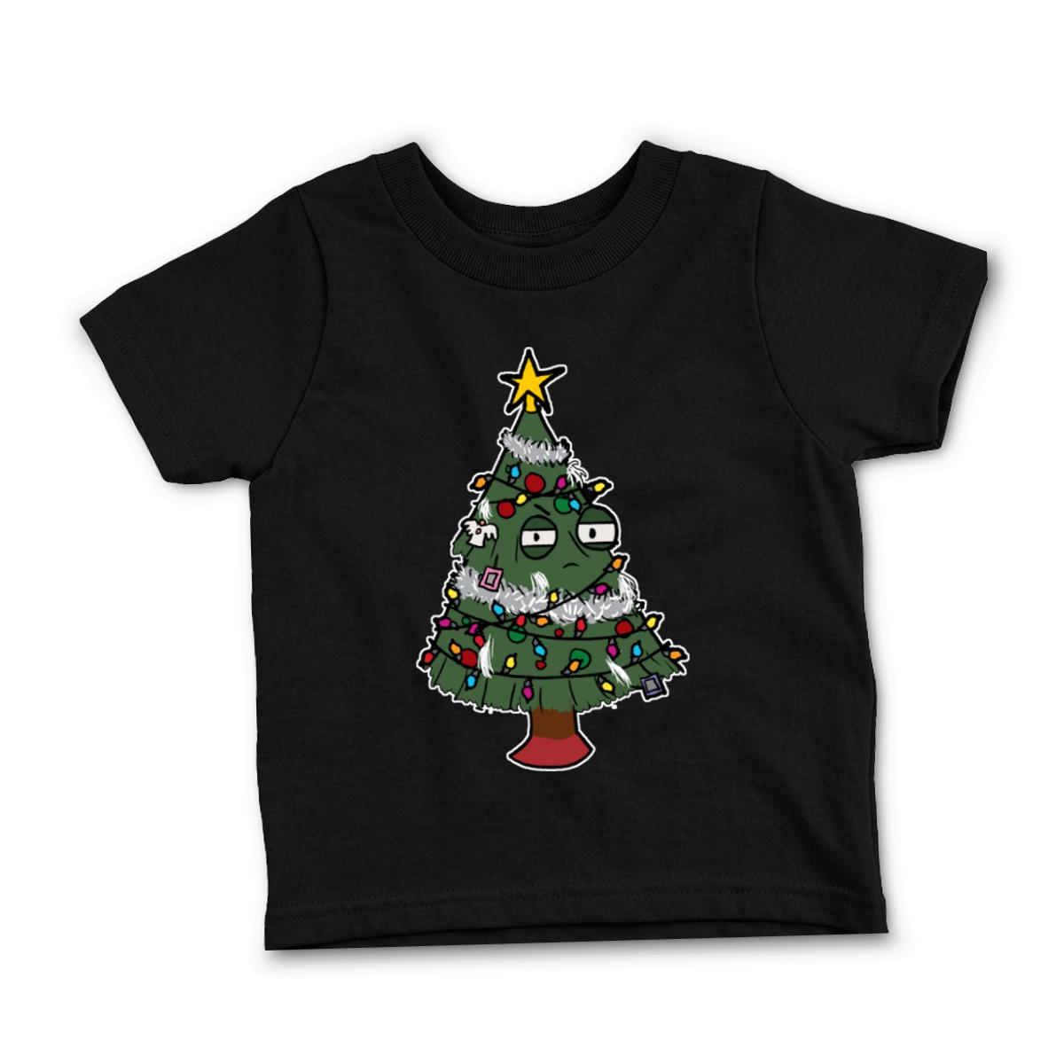 Gaudy Christmas Tree Toddler Tee 4T black