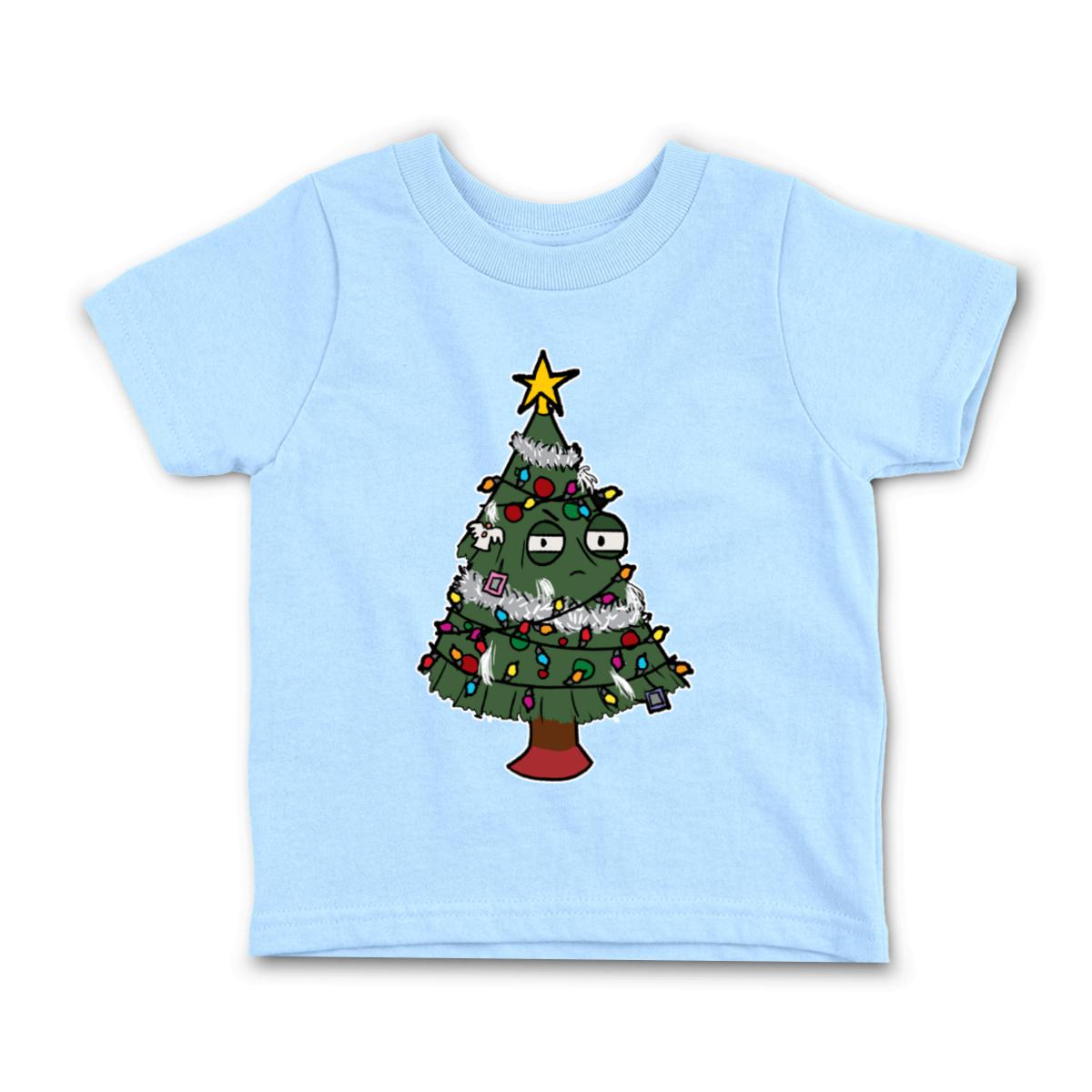 Gaudy Christmas Tree Toddler Tee 2T light-blue