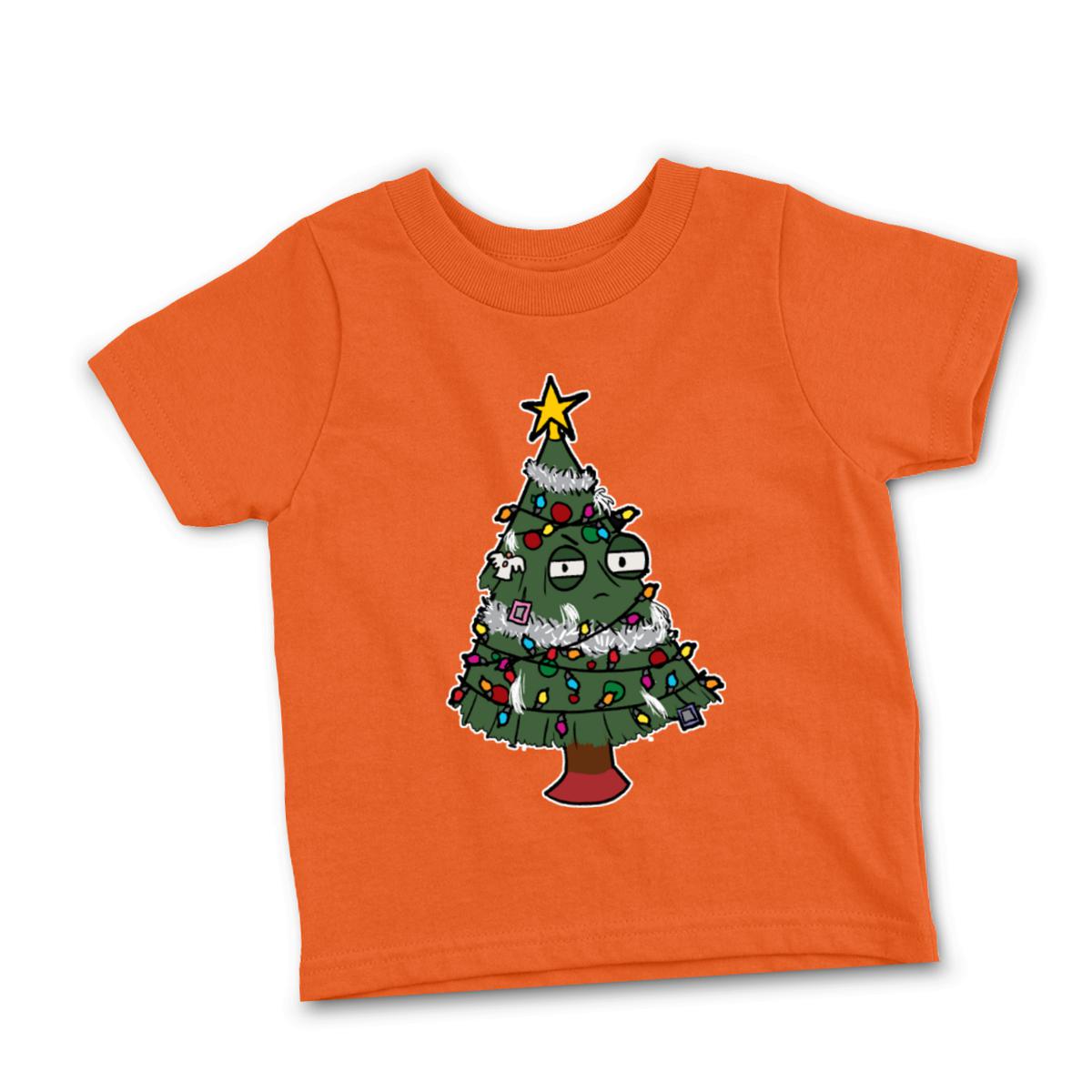 Gaudy Christmas Tree Toddler Tee 2T orange