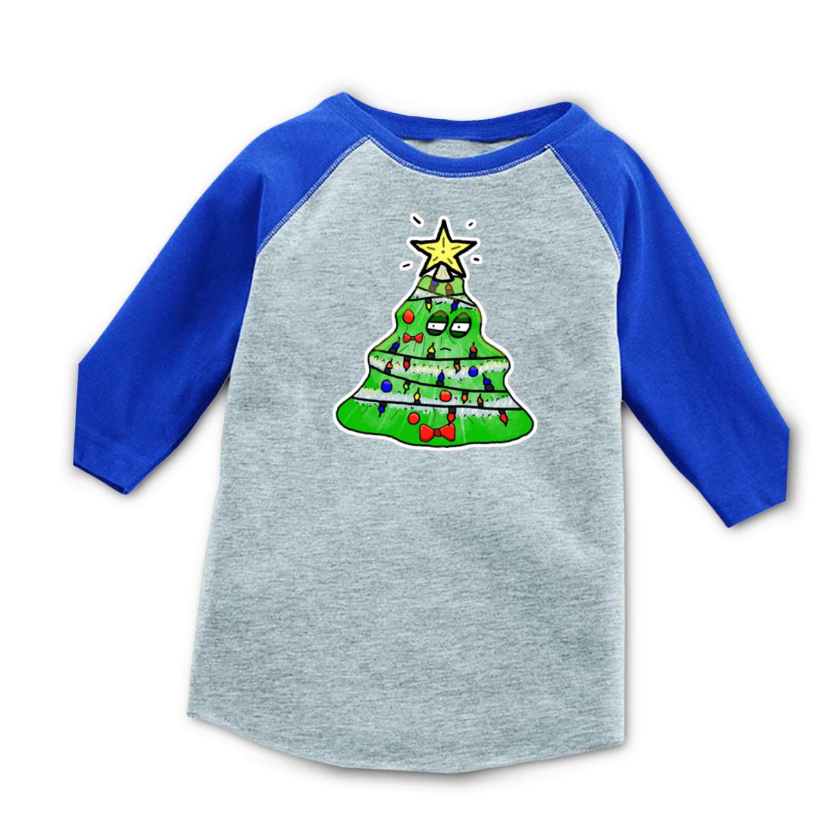 Gaudy Christmas Tree 2021 Kid's Raglan Tee Small heather-royal