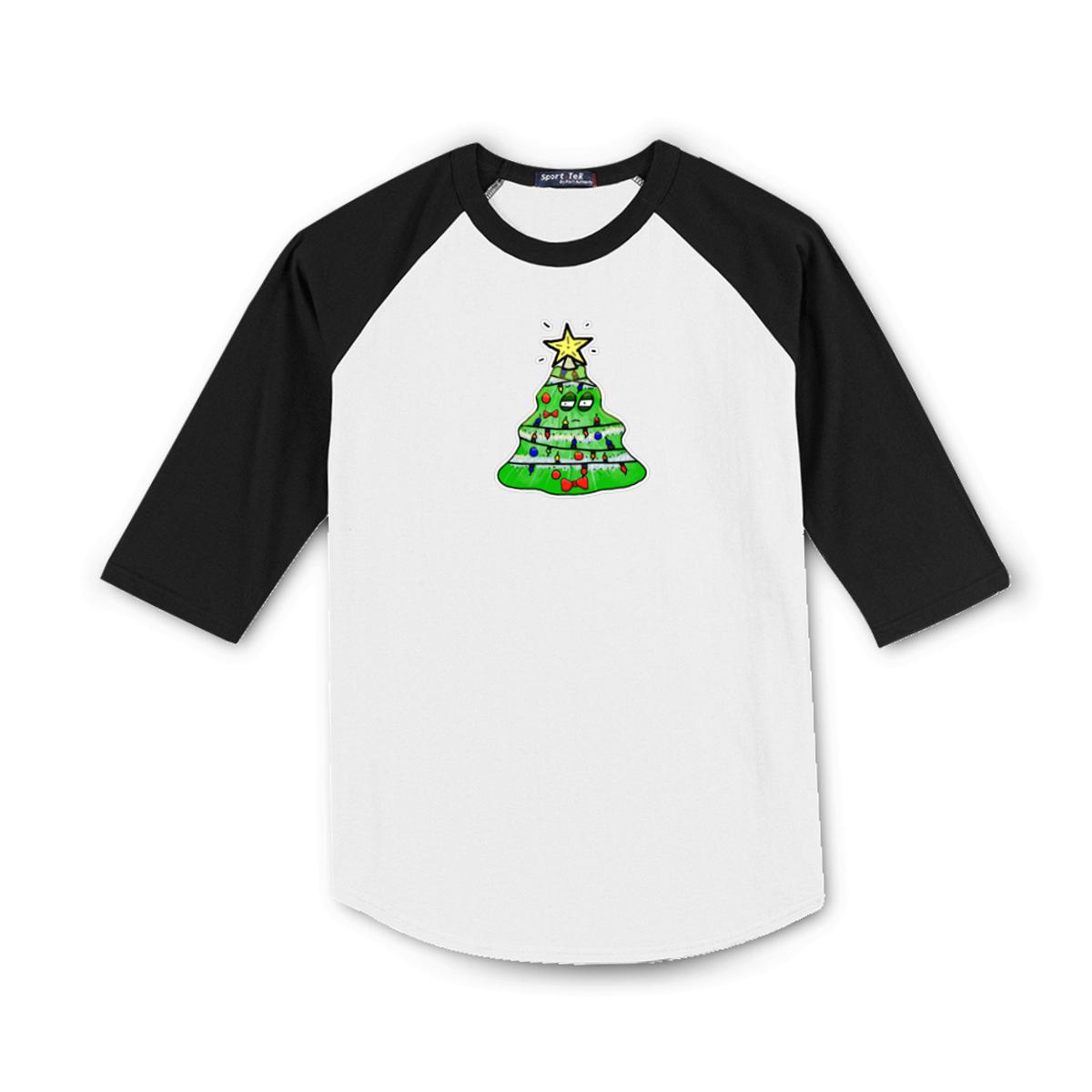 Gaudy Christmas Tree 2021 Men's Raglan Tee Small white-black