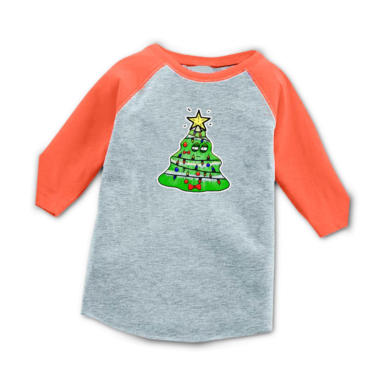 Gaudy Christmas Tree 2021 Toddler Raglan Tee 56T heather-orange