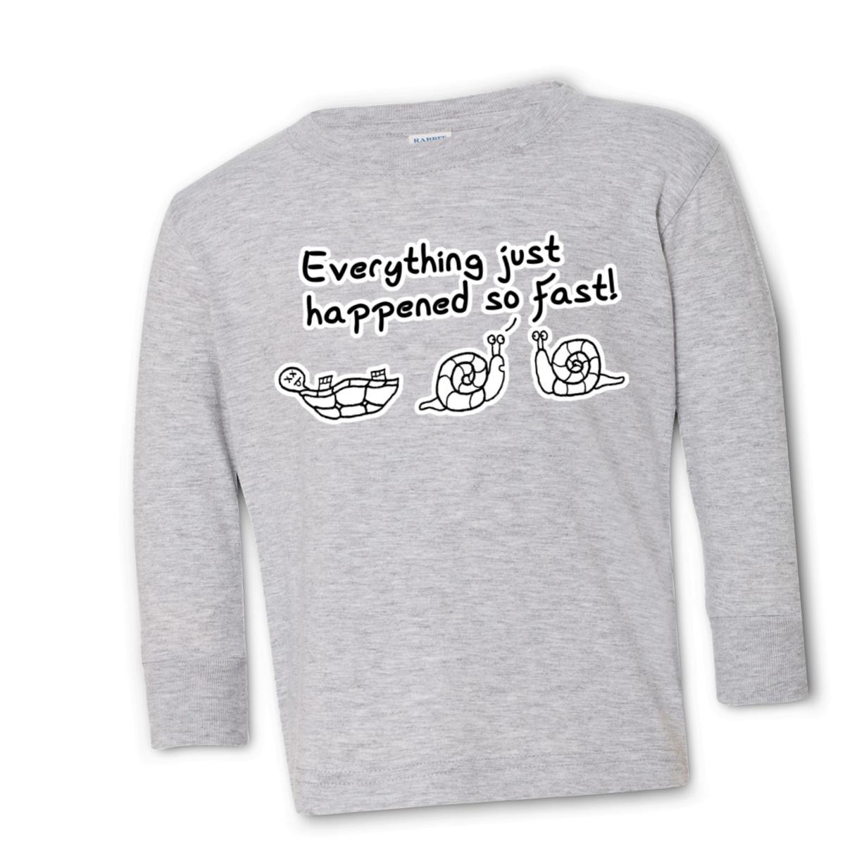 Happened So Fast Toddler Long Sleeve Tee 4T heather