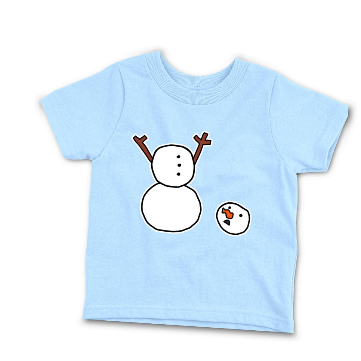Headless Snowman Infant Tee 12M light-blue