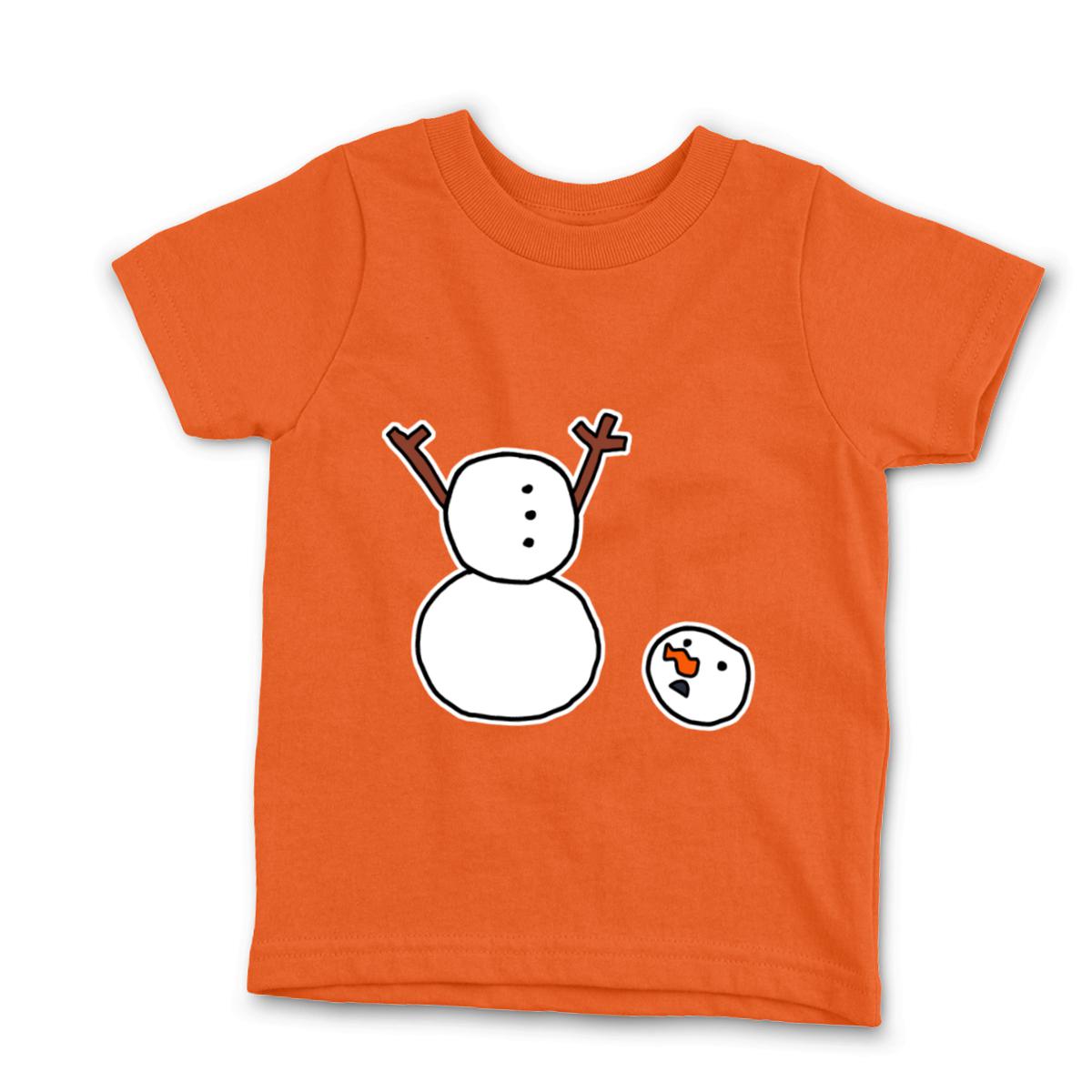 Headless Snowman Kid's Tee Small orange