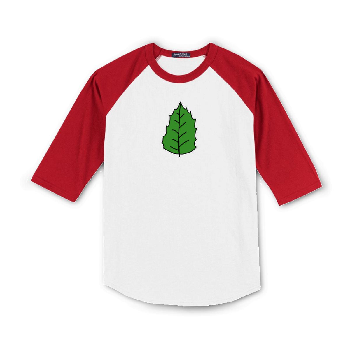 Holly Leaf Men's Raglan Tee Small white-red