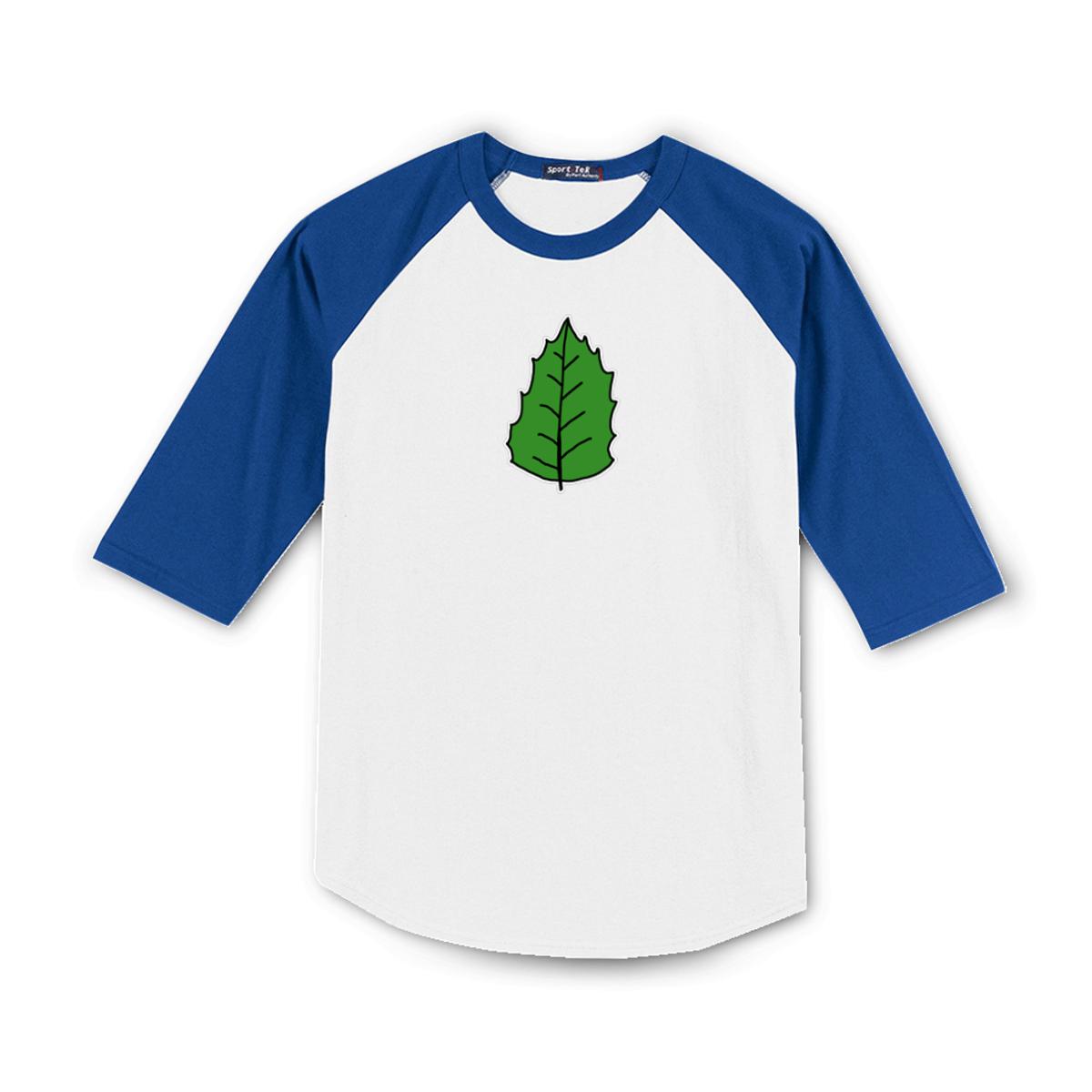 Holly Leaf Men's Raglan Tee Double Extra Large white-royal-blue