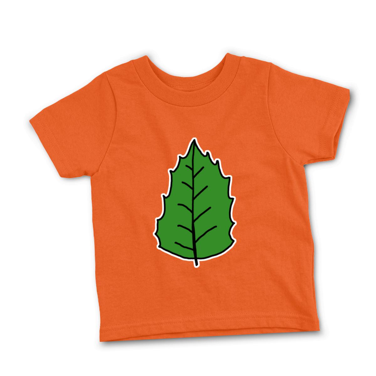 Holly Leaf Toddler Tee 4T orange