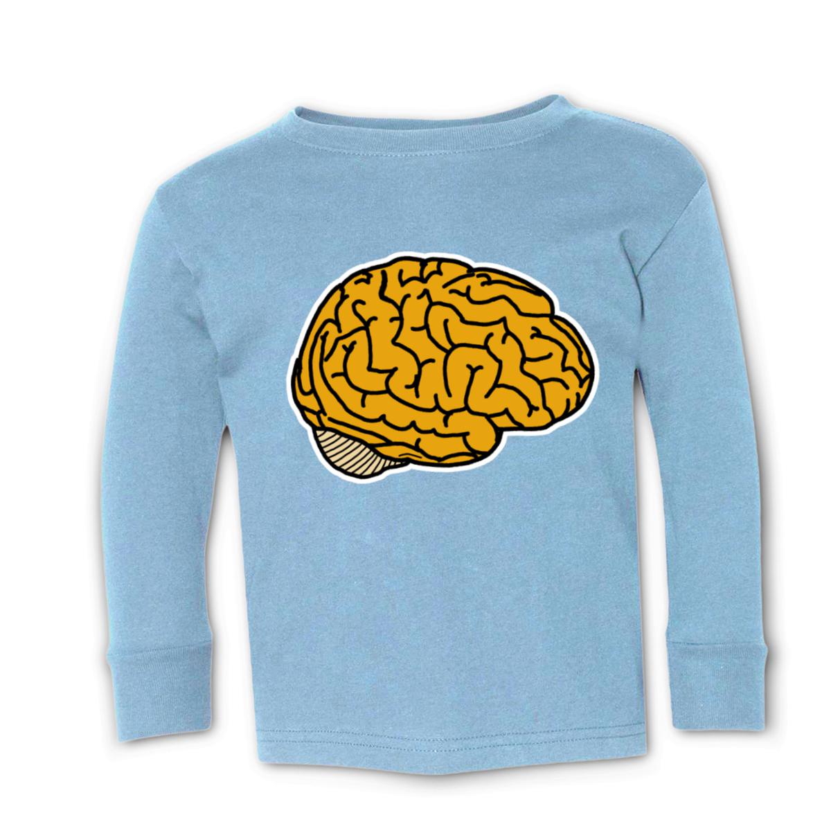 Illustrative Brain Toddler Long Sleeve Tee 2T light-blue
