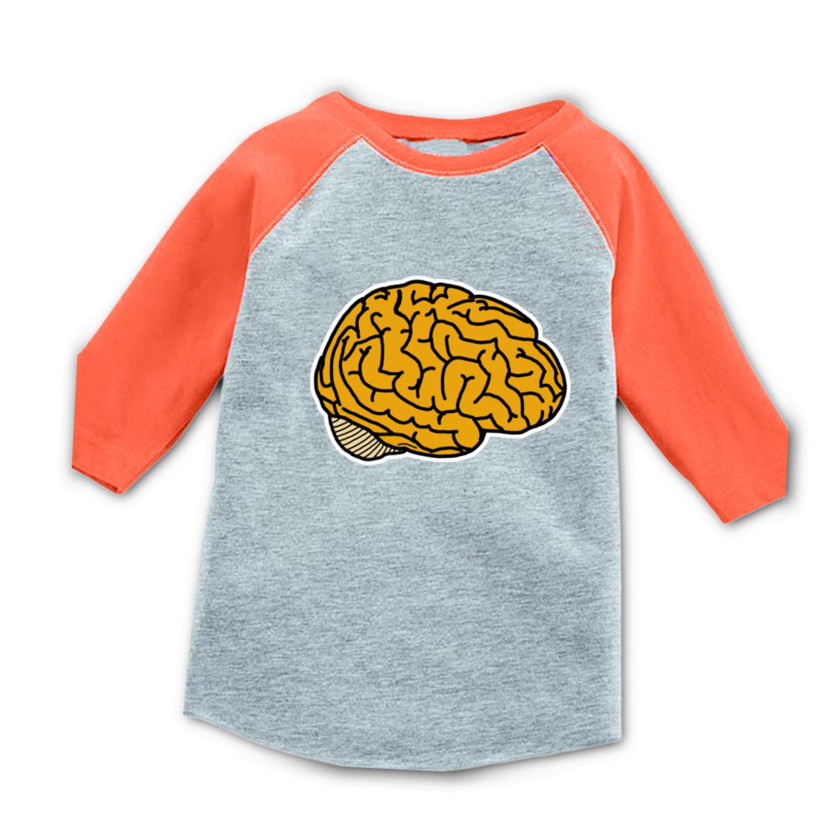 Illustrative Brain Toddler Raglan Tee 2T heather-orange