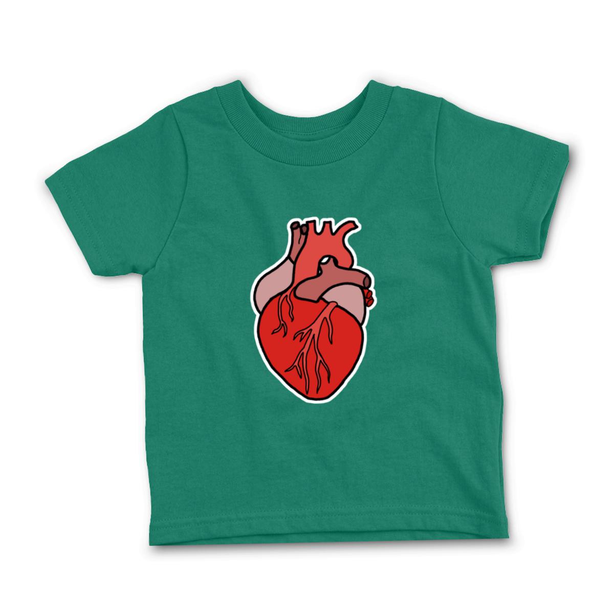 Illustrative Heart Infant Tee 18M kelly