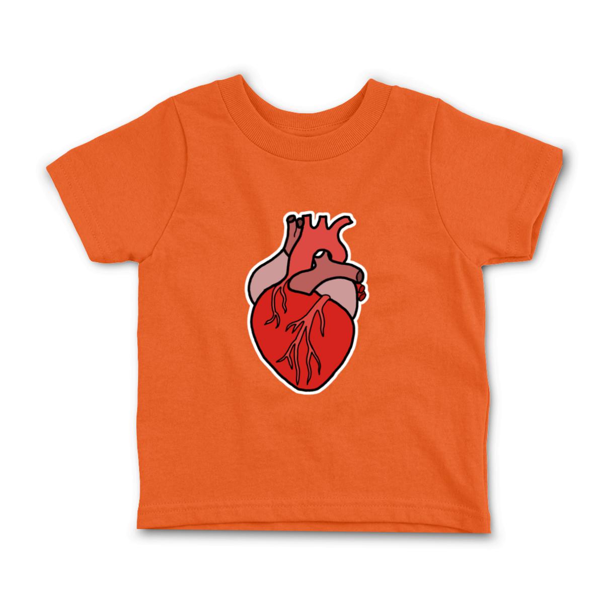 Illustrative Heart Infant Tee 18M orange