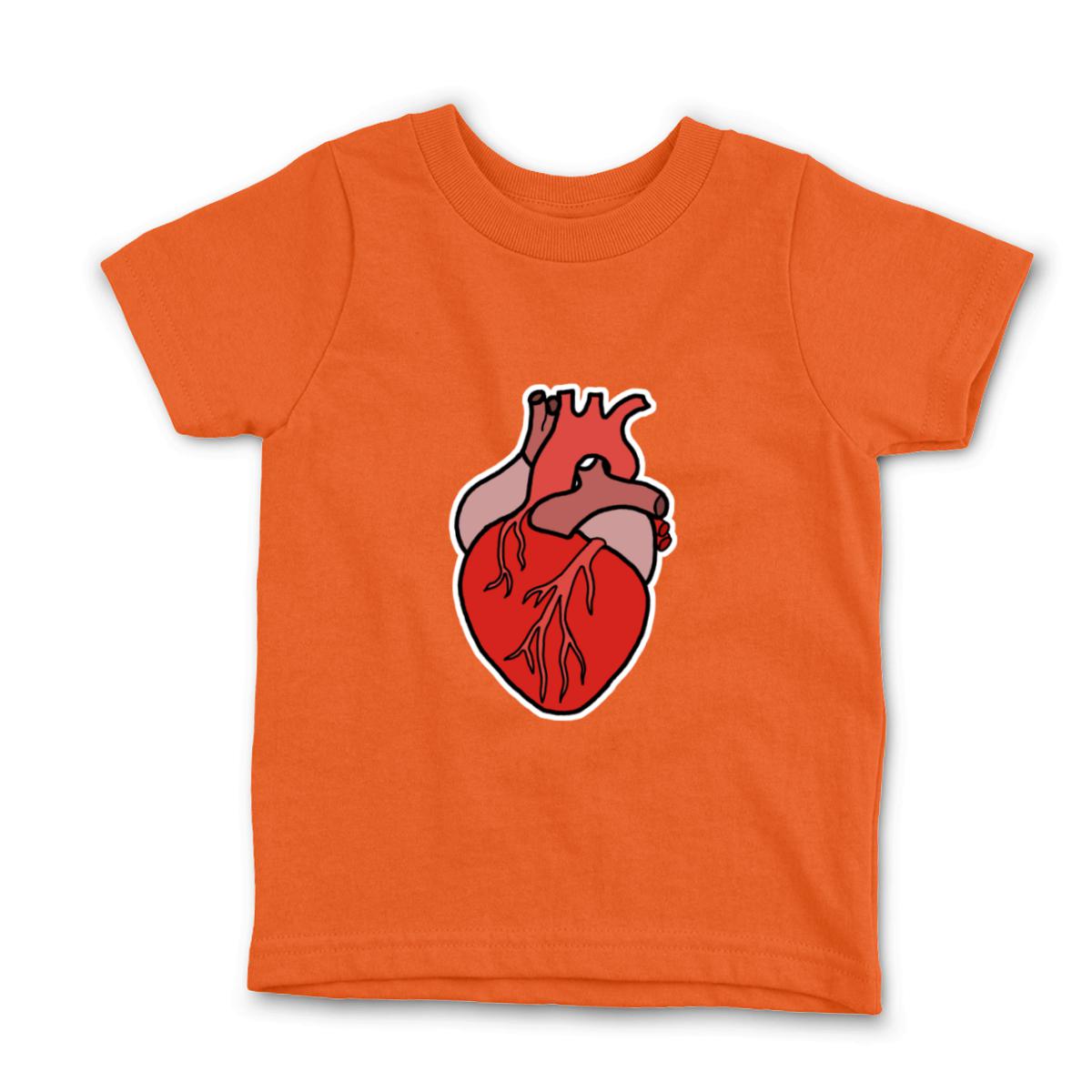 Illustrative Heart Kid's Tee Small orange