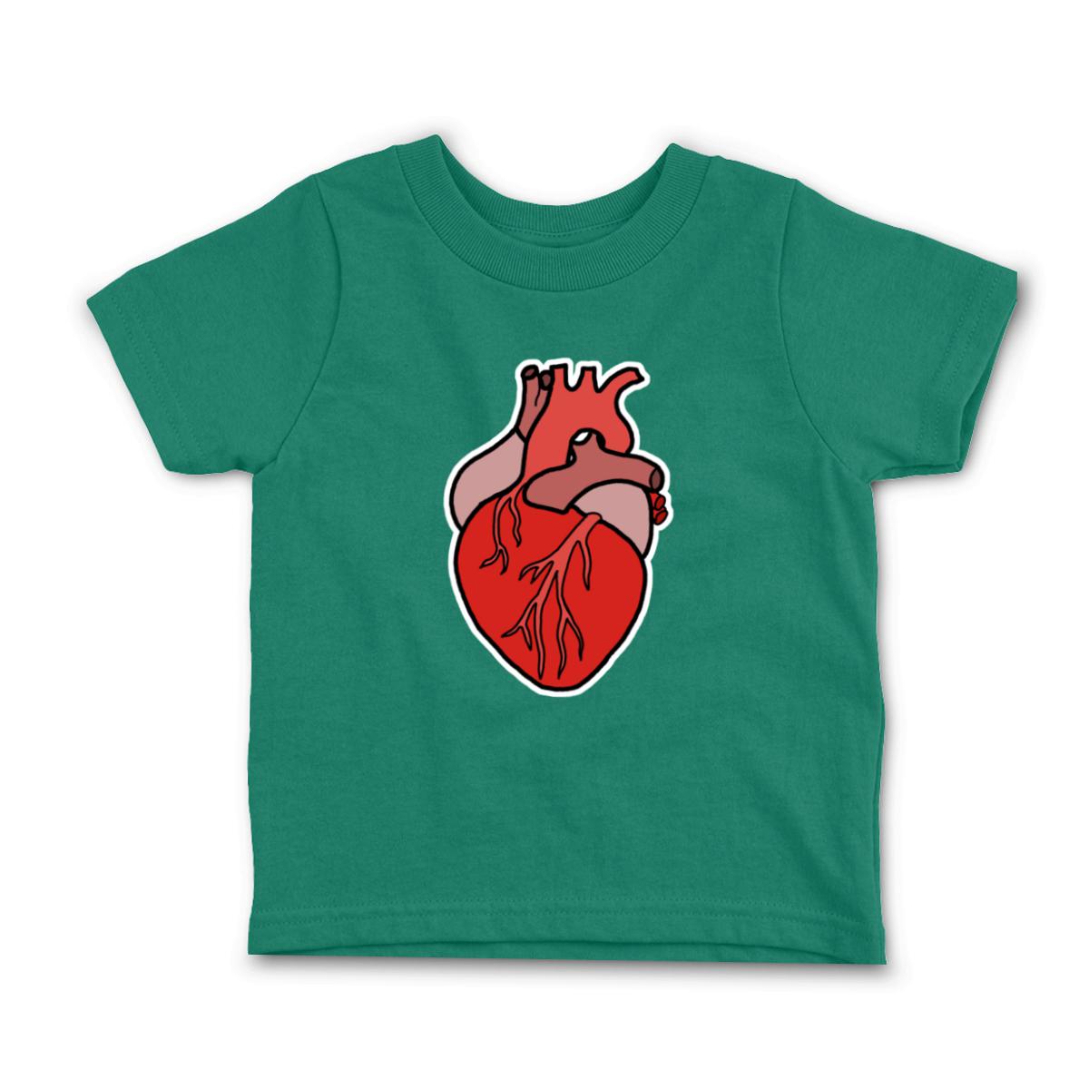 Illustrative Heart Toddler Tee 4T kelly