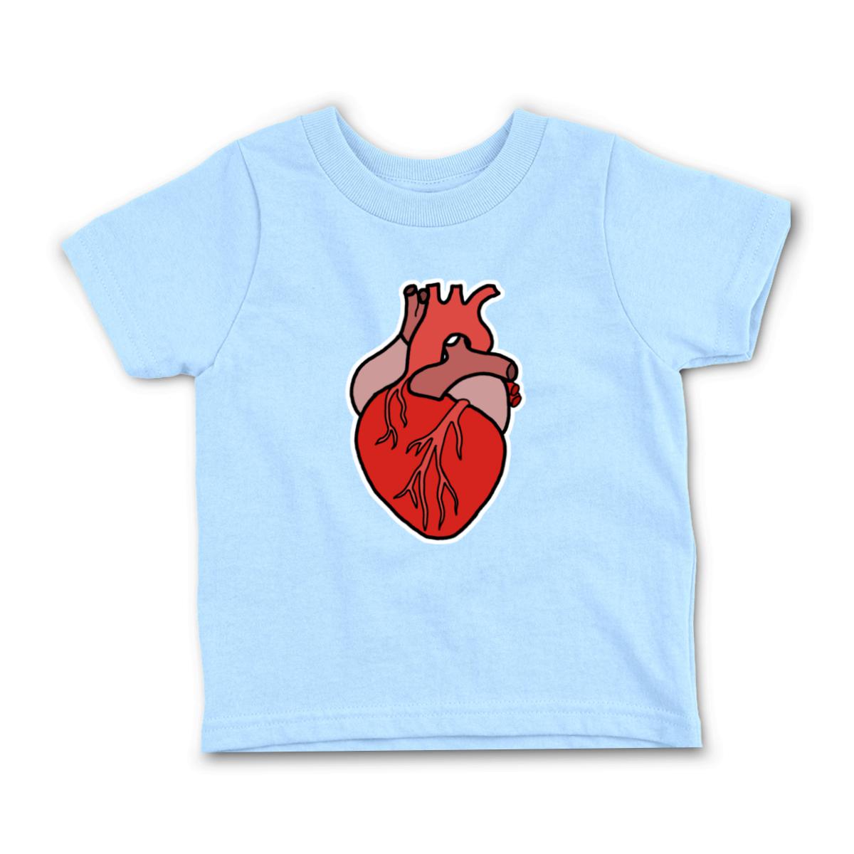 Illustrative Heart Toddler Tee 2T light-blue