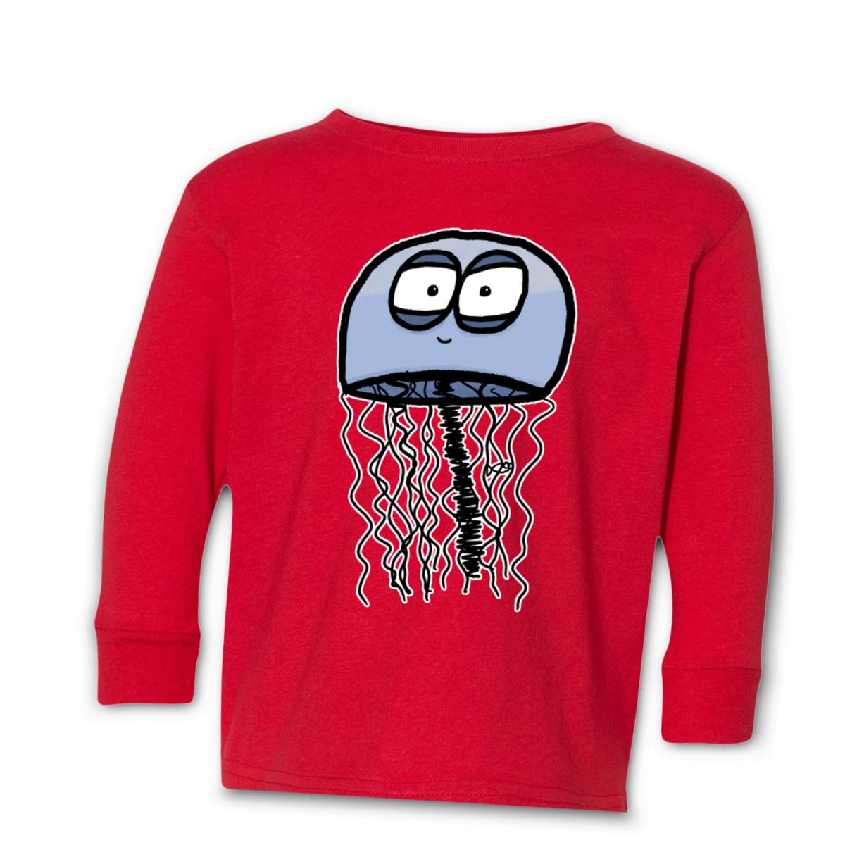 Jelly Fish Kid's Long Sleeve Tee Small red