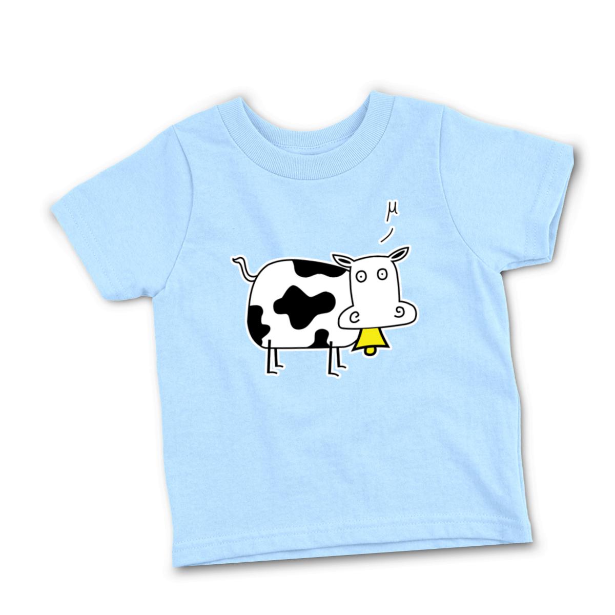 Mu Cow Toddler Tee 4T light-blue