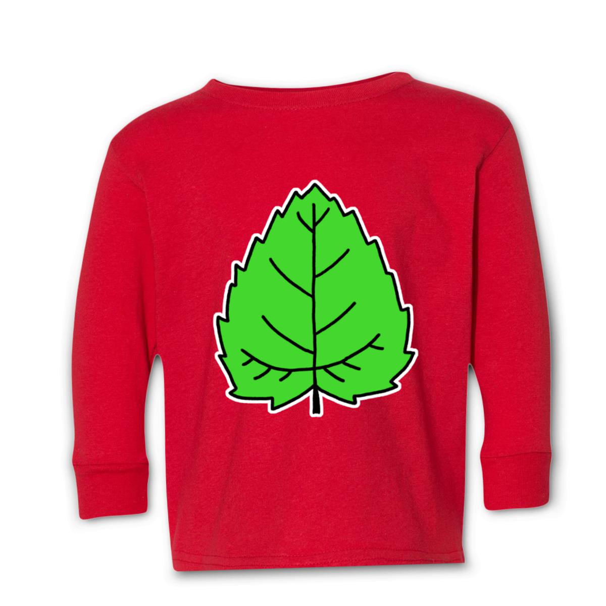 Mulberry Leaf Kid's Long Sleeve Tee Small red