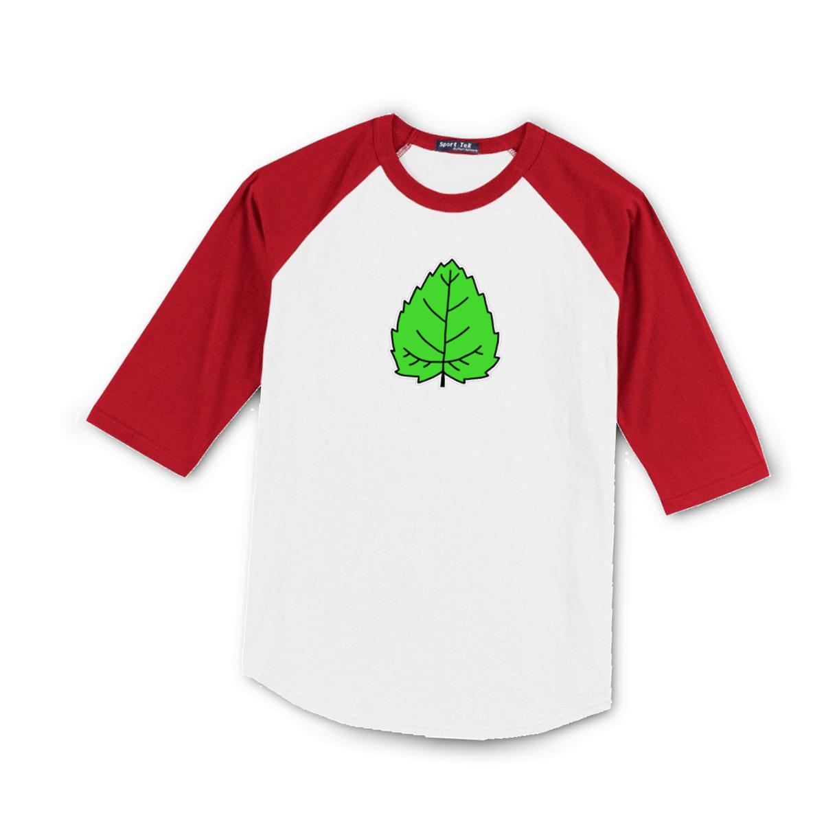 Mulberry Leaf Men's Raglan Tee Double Extra Large white-red