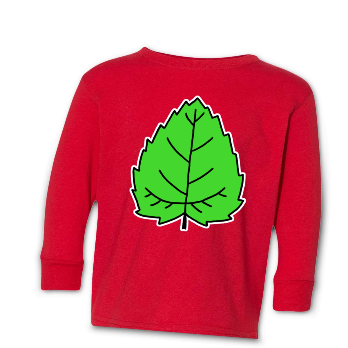 Mulberry Leaf Toddler Long Sleeve Tee 4T red