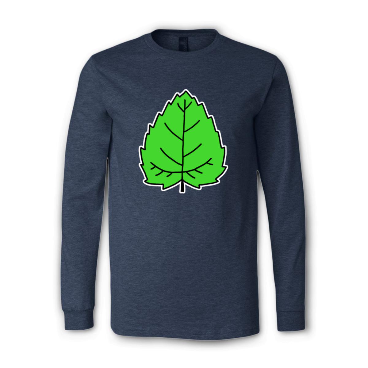 Mulberry Leaf Unisex Long Sleeve Tee Small heather-navy