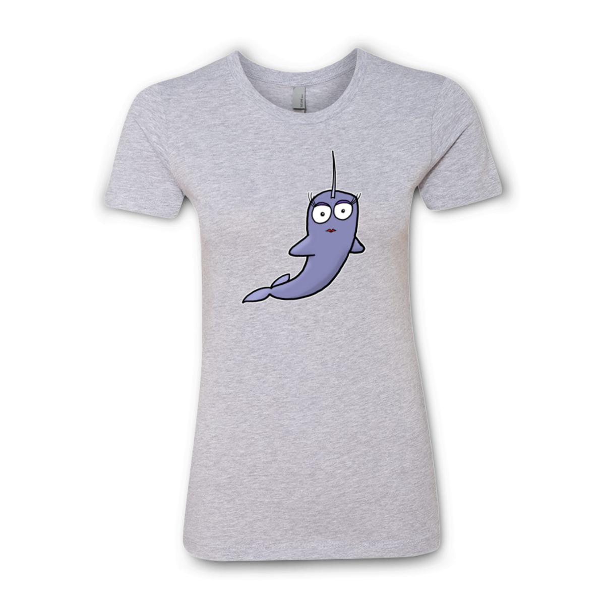 Narwhal Ladies' Boyfriend Tee Double Extra Large heather-grey