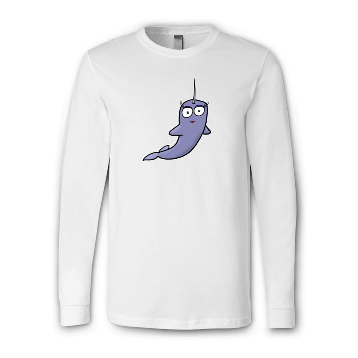 Narwhal Unisex Long Sleeve Tee Small white