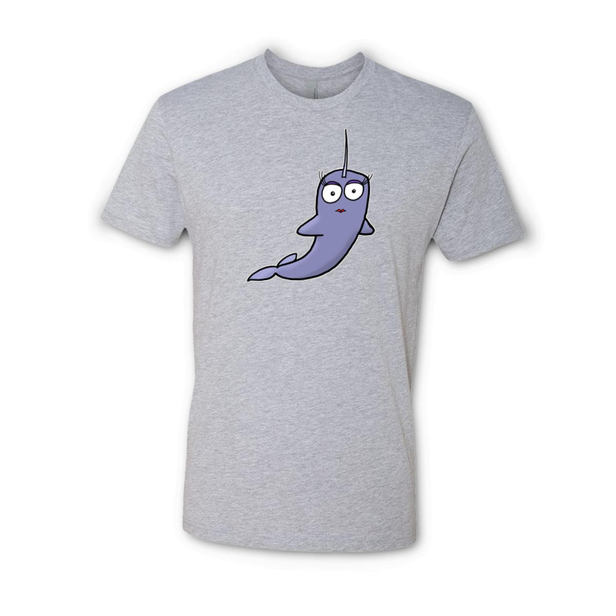 Narwhal Unisex Tee Small heather-grey