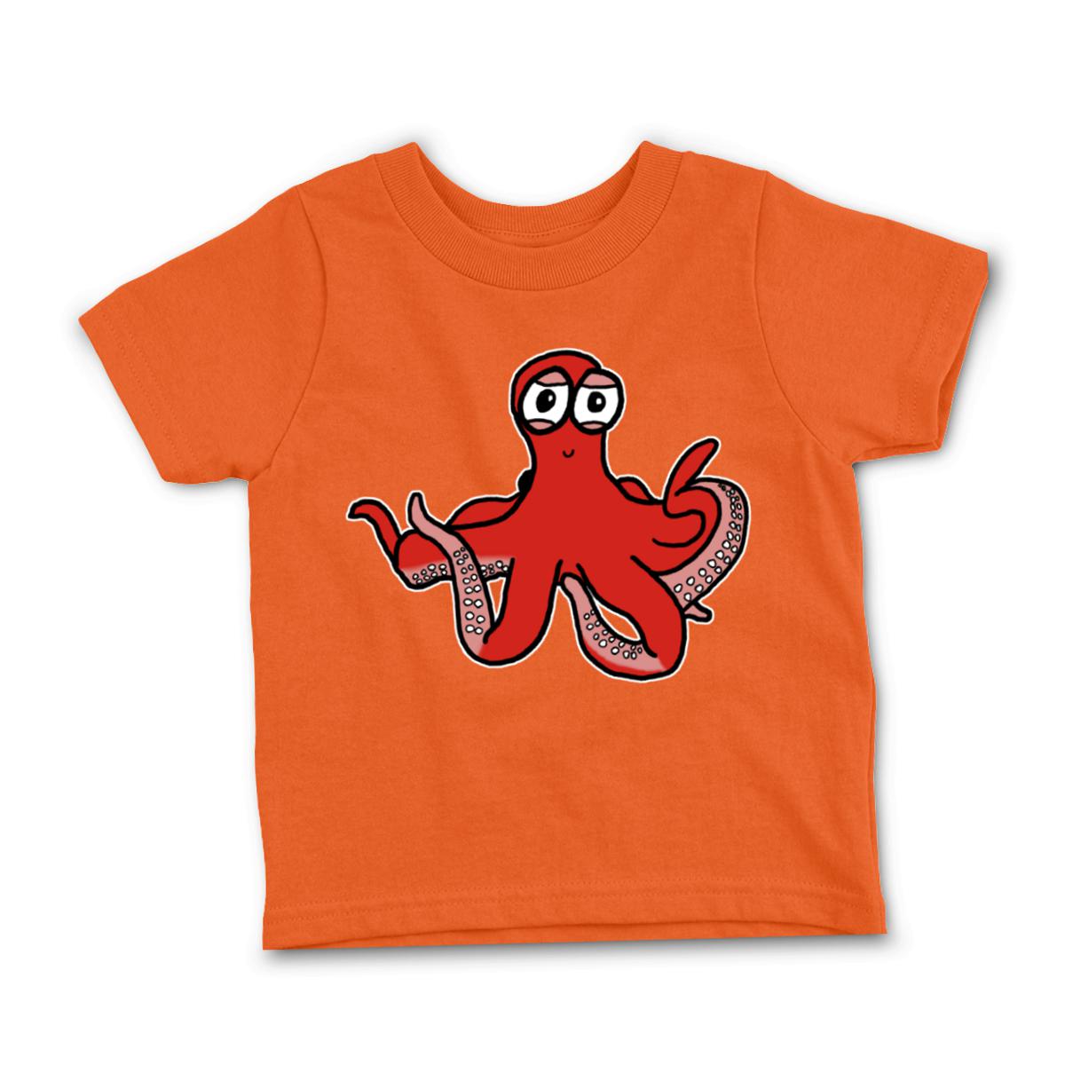 Octopus Toddler Tee 2T orange