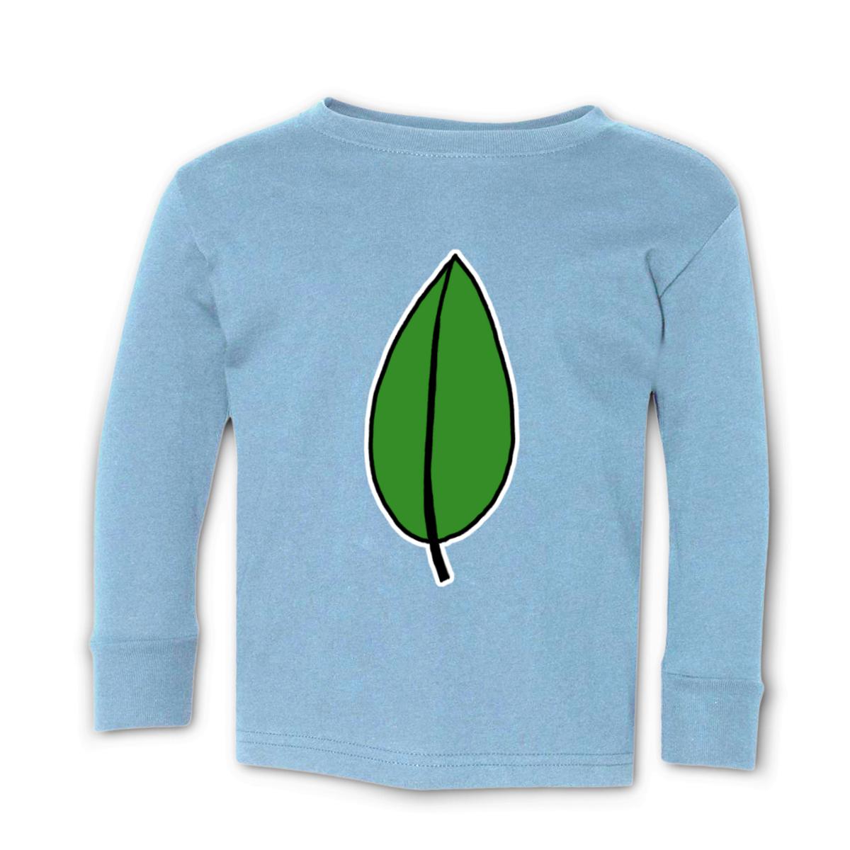 Olive Leaf Kid's Long Sleeve Tee Medium light-blue