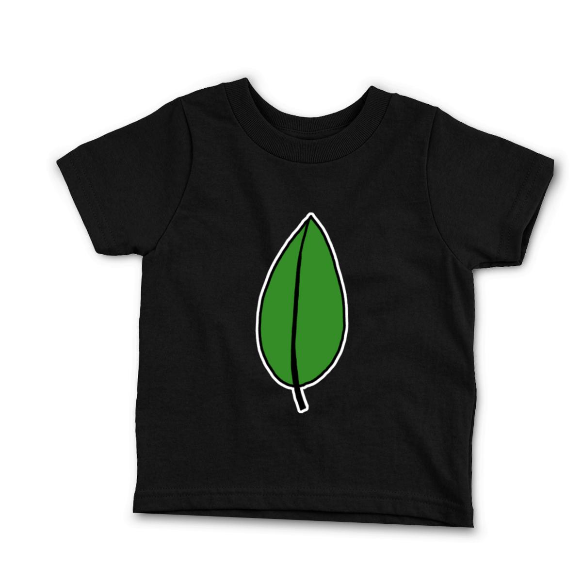 Olive Leaf Toddler Tee 2T black