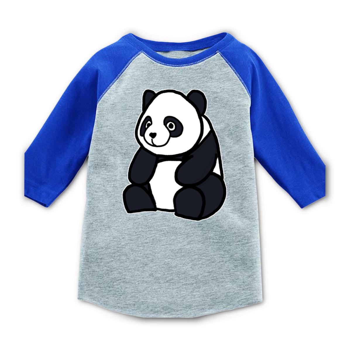 Panda Kid's Raglan Tee Small heather-royal