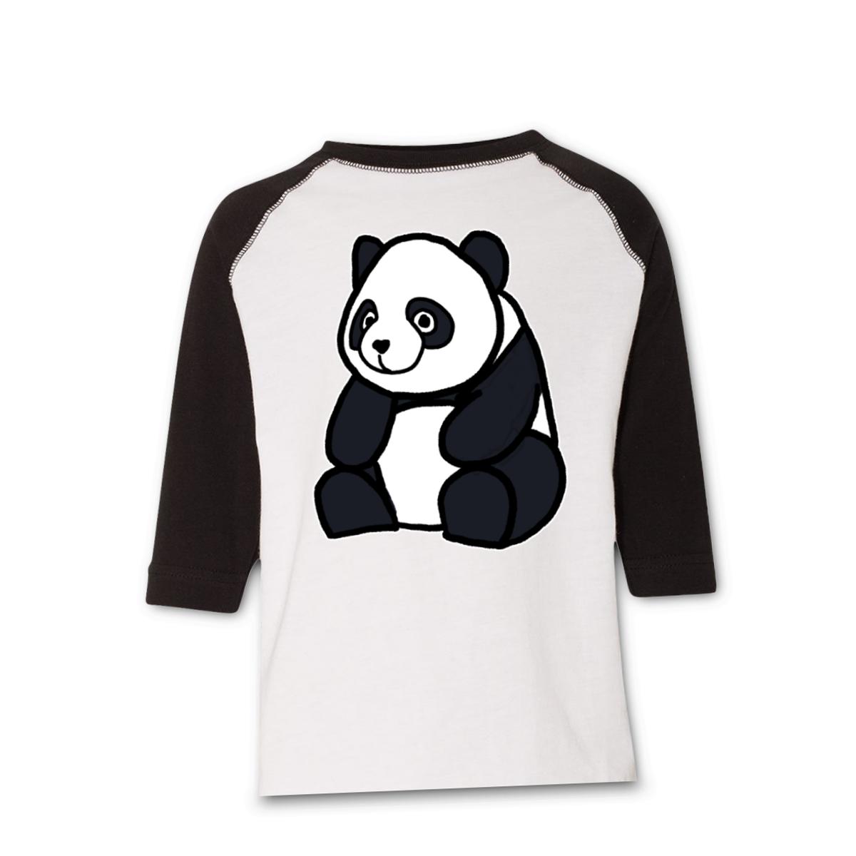 Panda Kid's Raglan Tee Small white-black